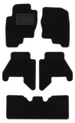 Obrázok produktu pre Velúrové autokoberce pre: Nissan Pathfinder R51 2004-2014 (SUV) – sada 4 ks, čierne, na mieru – Wielganizator LUX