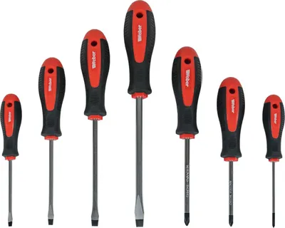 Produktbild von Weber Schraubendreher Satz 7-teilig für SL- und PH-Schrauben, magnetische Klingenspitze, Schraubendrehersatz, Schraubenzieher, Set, Kreuz und Schlitz