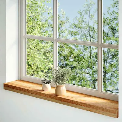 Produktbild von vidaXL Fensterbänke 2 Stk. Hellbraun 90x15x2 cm Massivholz Eiche