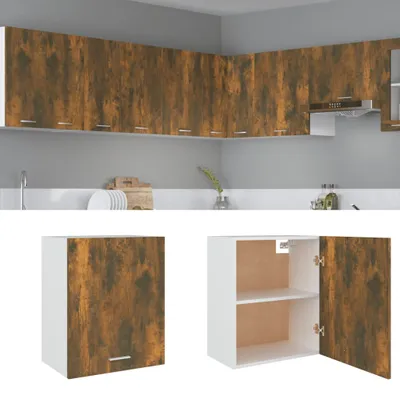 Produktbild von "2026 Promotion" Buffetschrank Küche, Hängeschrank, Lyon Räuchereiche 50x31x60 cm Holzwerkstoff - Mehrzweckschrank CC27996