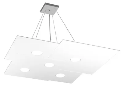 Produktbild von Aufhängung Modern Metall Platte Weiß 5 Lichter Gx53