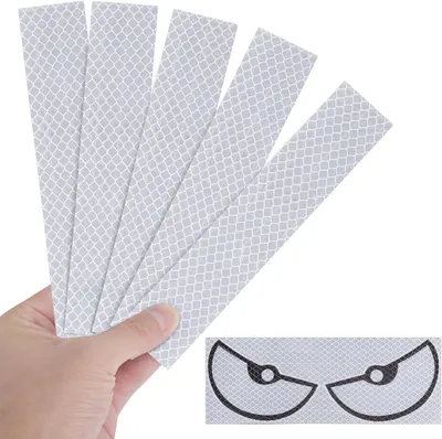 Produktbild von Reflexstreifen, Set mit 5 Stück, mit Aufklebern, Sicherheitswarnung, hochreflektierendes Band, selbstklebend, wetterbeständig