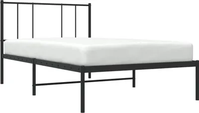 Obrázek produktu pro vidaXL Postel s čelem kovová černá 90x190 cm
