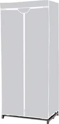 Obrázek produktu pro 75 x 50 x 170 cm barevná výběrová šatní skříň látková s šatní tyčí-šedá