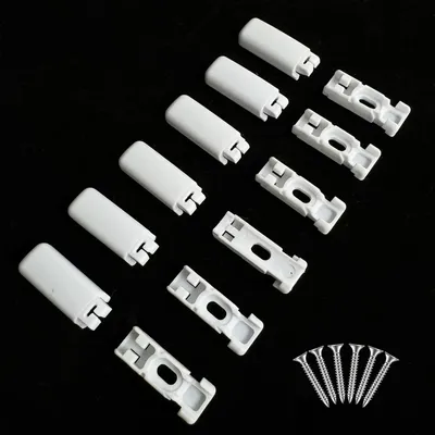 Immagine prodotto di Morsetti e tensionatori per tende plissettate, set da 12 pezzi, colore bianco, per tende plissettate