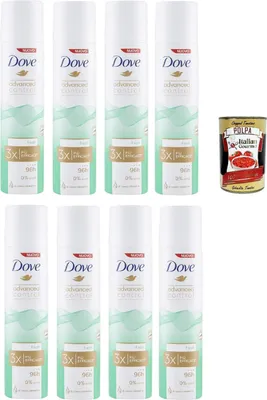 Produktbild von Dove Advanced Control Fresh Deodorante Spray 0% Alkohol, 96h Schutz Deodorant 8x 100ml + Italian Gourmet polpa 400g