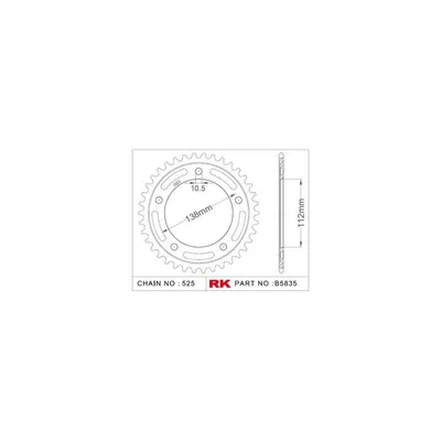 Produktbild von Rk Kettenblatt 525 41z Stahl silber