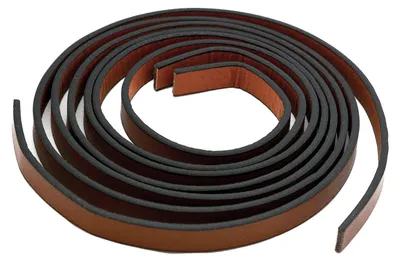 1 Paar Taschen-Griffe Rohlinge Kunstleder braun 10 mm x 1.0 m x 2.5 mm