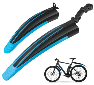 Immagine prodotto di Set di parafanghi universali per biciclette, adatti a ruote da 20-26 pollici, colore blu