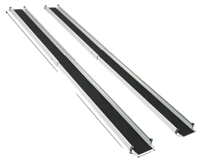 Productafbeelding van Rolstoelhelling, telescopisch ontwerp, antislip oppervlak, zwart