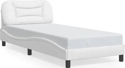 Produktbild von vidaXL Bettgestell ohne Matratze "Hvar" Weiß 90x200 cm Kunstleder