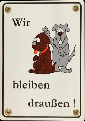 Produktbild von Hinweis-Schild: Wir bleiben draußen! Hund