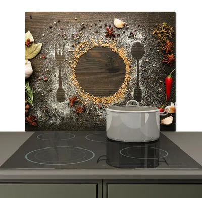 Image de Pare-éclaboussures pour cuisine et protection de plaque de cuisson