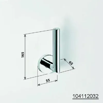 Produktbild von Der Toilettenpapierhalter 55x165x65 mm, Bohrung/Kleber, verchromt X-ROUND
