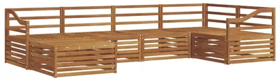 Produktbild von vidaXL Outdoor-Sofagarnitur 6 pcs Natur