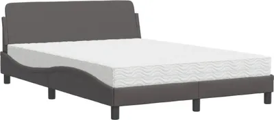 Immagine prodotto di Letto con Materasso Dover Grigio 120x200 cm in Pelle finta