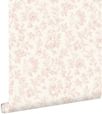 Obrázok produktu pre Tapety ESTAhome, elegantný kvetinový vzor, svetloružová farba, rozmery 0,53 x 10,05 m