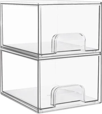 Produktbild von Famanu Stapelbare Aufbewahrungsboxen - Transparent, 2 Stück