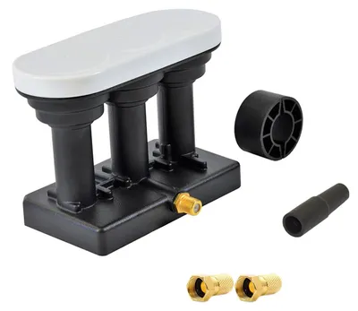Produktbild von PremiumX PXMB-TR Triple Monoblock Single Astra 19,2° Eutelsat 16° Hotbird 13° Sat Empfang 1x Gummitülle 2x F-Stecker