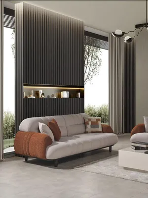 Produktbild von Sofagarnitur Set 3 tlg Wohnzimmer Sitz Set Designer 2x 3-Sitzer Polster Sessel