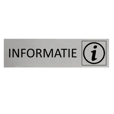 Produktbild von CombiCraft Aluminium Türschild mit Informatie  165x45mm