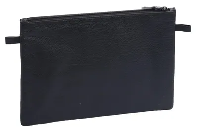 Produktbild von Bankmappe Kontoauszugsmappe Reißverschluss Leder Schwarz, Stilvoll & Organisiert