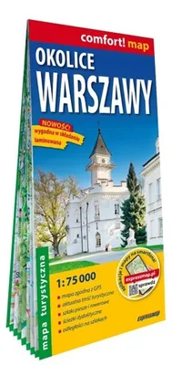 Produktbild von Umgebung von Warschau, laminierte Tourismuskarte, Maßstab 1:75.000