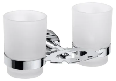 Immagine prodotto di Portaspazzolino doppio Bemeta Omega, 192 x 125 mm, in acciaio inox.