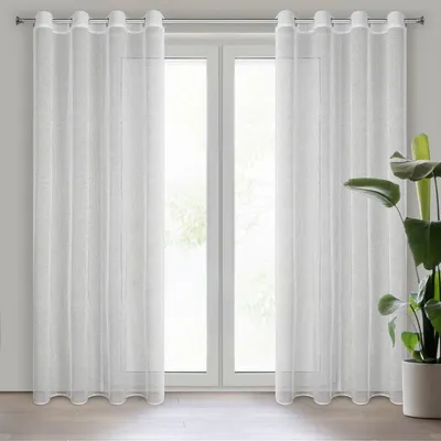 Produktbild von Gardine ATENA weiß 140x260 cm Ösen Ösenvorhang