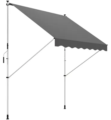Produktbild von Klemmmarkise Handkurbel Höhenverstellbar Gelenkarm 150 cm Balkon