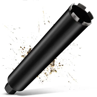 Produktbild von Diamantbohrkrone Kernbohrer Ø51mm Bohrkrone für Kernbohrgeräte, 1 1/4", L 460mm, 10mm Kernbohrkrone, Nass-/Trocken Kernlochbohrer zum Beton/Mauerwerk