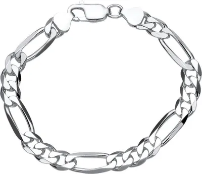 Produktbild von 925 Silber Figaroarmband Silber 8mm Länge wählbar FA0080 (Länge: 21cm)