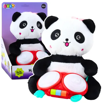 Obrázok produktu pre Plyšová panda s bubnami, maskot plyšovej hračky, zvuky
