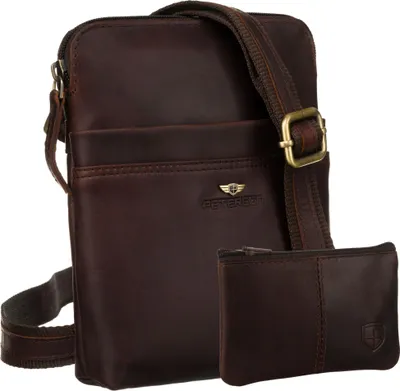 Obrázek produktu pro Peterson pánská kožená crossbody taška hnědá 20x17 cm