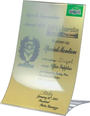Produktbild von Tischaufsteller A5 klappbar glasklar VE=10x2 Stück