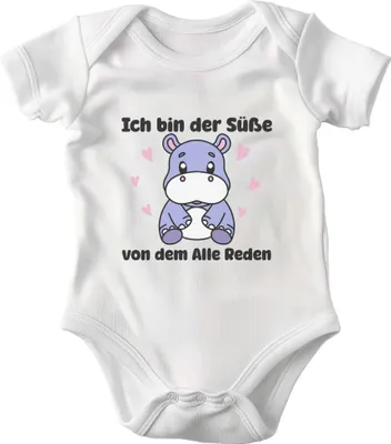 Produktbild von 22Feels Baumwolle Jungs Babybody Der Süße Kurzarm Weiss Strampler Babyparty Geschenk Babshower Schlupfkragen Weicher Einteiler für Neugeborene Babys (6-12M)