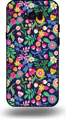 Produktbild von Smartphonica Handytasche passend für Samsung Galaxy S8 Plus mit Blumendruck - TPU Back Cover Case Blumendesign
