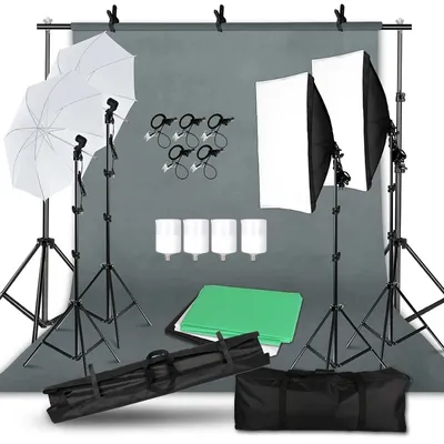 Produktbild von Fotografie Beleuchtungsset, weiche Schirme, LED-Lampen, Foto-Set 53