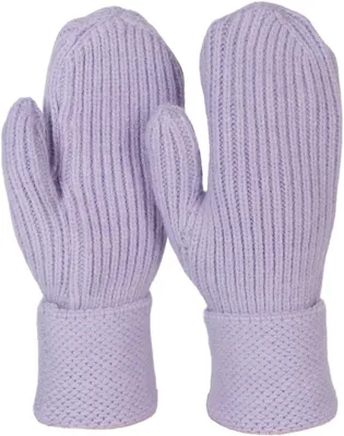 Produktbild von styleBREAKER Damen Winter Strick Fäustlinge Einfarbig mit gemustertem Bund, warme Fausthandschuhe, Strickhandschuhe 09010046