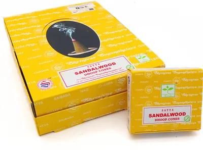 Produktbild von Räucherkegel LAVISA, Meditation, Aromatherapie, Duft, Atmosphäre für Zuhause, Satya, Goloka, Golden Nag (Sandelholz)