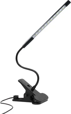 Image de LED Clip sur la lumière / lampe de lecture avec col de cygne 5W Piano Light Température de couleur changeante Clip Light - Noir