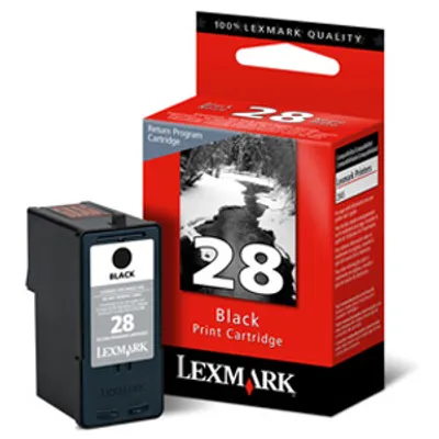 Produktbild von Lexmark 28, Standardertrag, Schwarz, Tinte auf Pigmentbasis, 1 Stück(e)