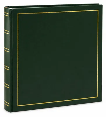 Produktbild von Classic Fotoalbum Tradition 30x30 cm – Jumbo Buchalbum mit 100 weißen Seiten, 50 Blatt, Pergaminschutzblätter, Vinyleinband, Fotobuch - Farbe: Grün