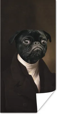 Produktbild von MuchoWow® Poster Hund - Kunst - Tiere 20x40 cm - Plakat - Foto
