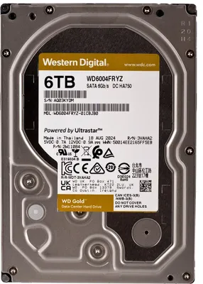 Image de WD Gold       8.9cm (3.5")  6TB SATA3 7200  256MB WD6004FRYZ