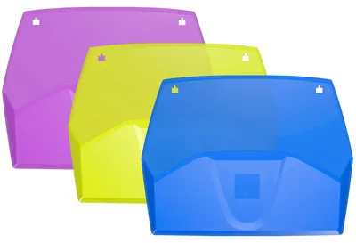 Produktbild von Exacompta Set 3 Wandprospekthaltern, 1 Fach, je 72x382x289mm sortiert 611808SETD