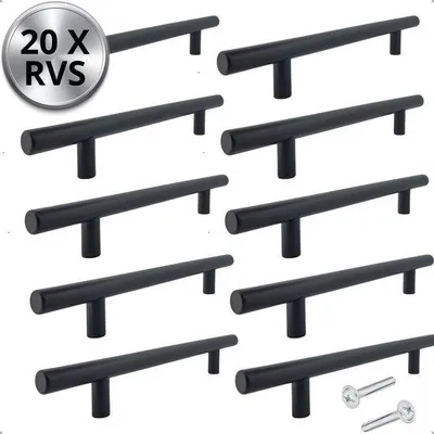 Productafbeelding van BY MJM Denver meubelgreep mat zwart 160mm – 20 stuks