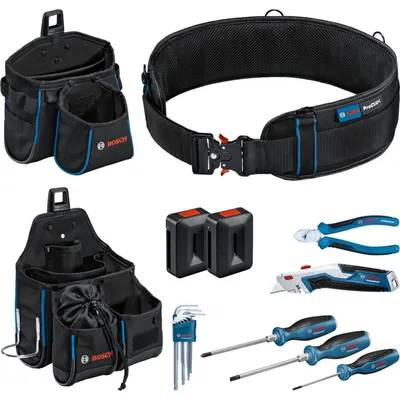 Produktbild von Werkzeuggürtel und Handwerkzeug-Set Professional (schwarz, ProClick System, inkl. 14-teiliges Werkzeug-Set)
