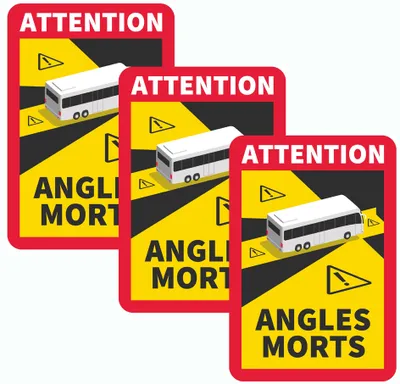 Image de IWH 97612 IWH Aimant « Angles morts » + autocollant « Angles morts », lot de 3
