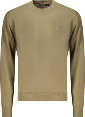 Immagine prodotto di Maglione verde da uomo: maglia casual a maniche lunghe con dettagli ricamati